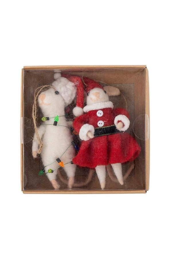 Peo Ornament Set of 2 Red