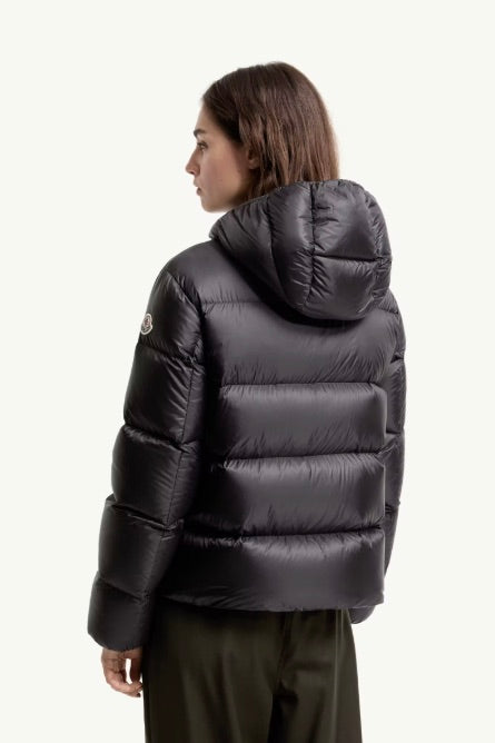 Feligule Hooded Short Down Jacket Black