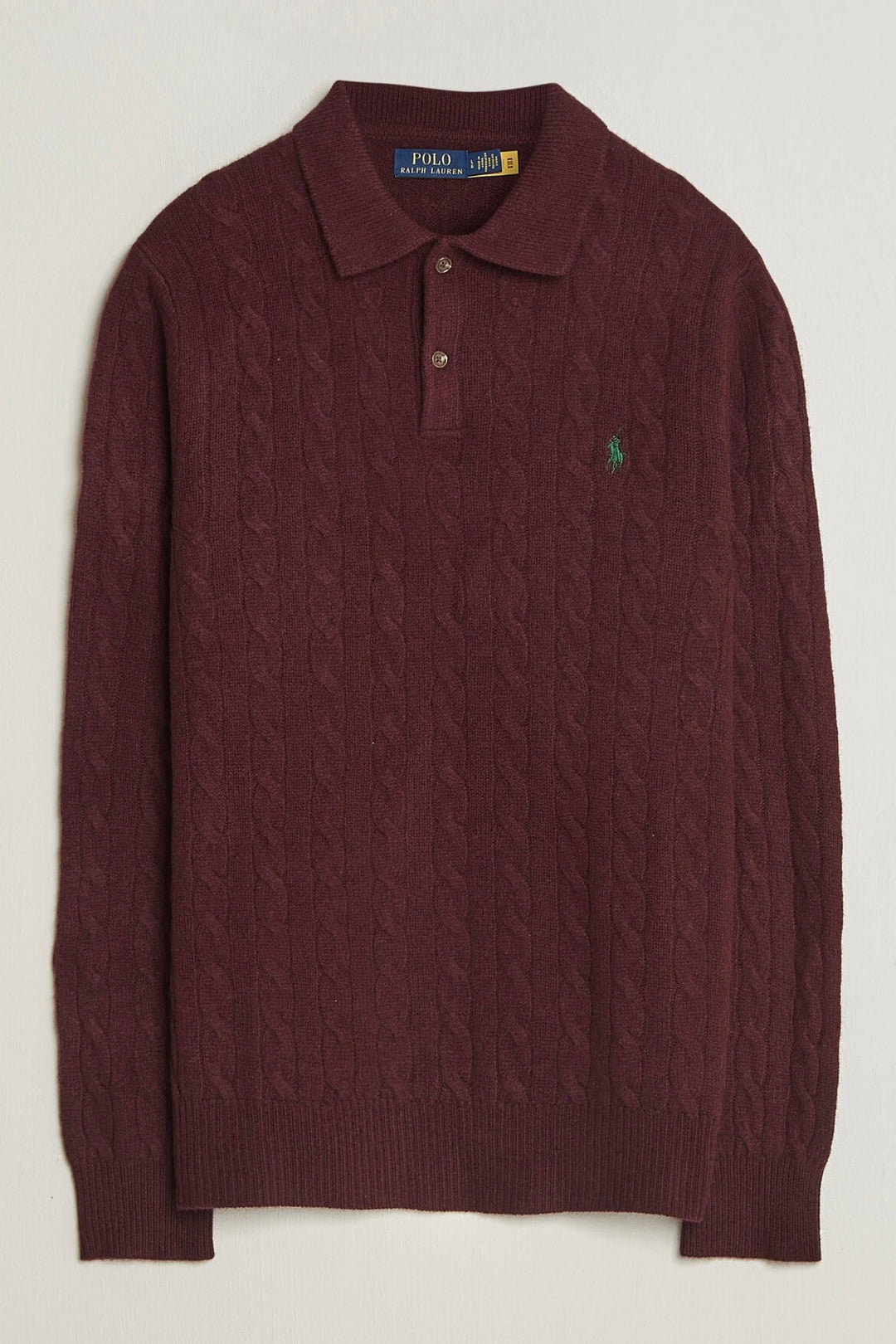Cable-Knit Wool-Cashmere Jumper Aged Wine Heather