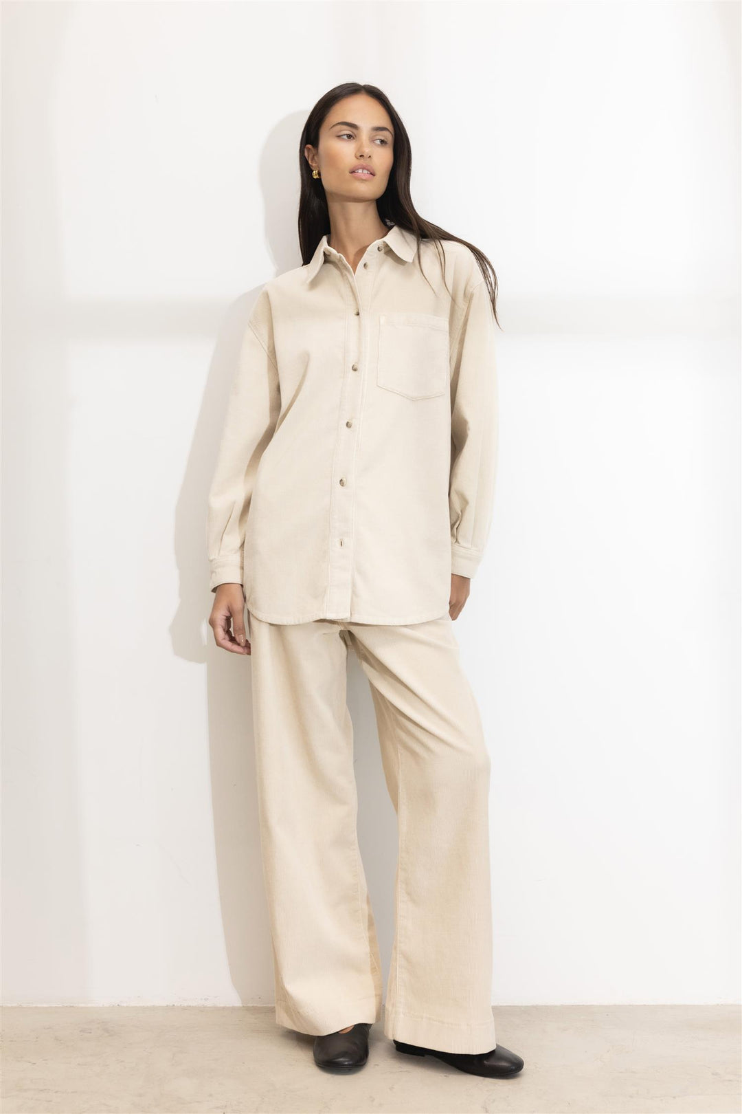 Jace Cord Trouser Greige