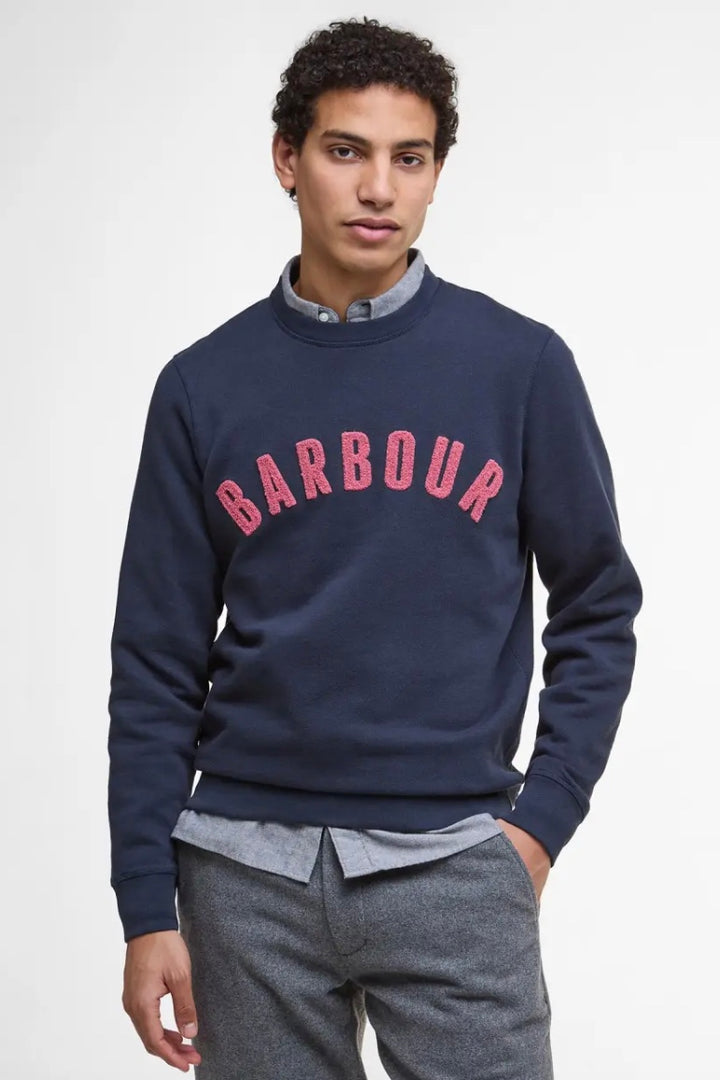 Barbour Prep Logo Sweatshirt Navy/Pink