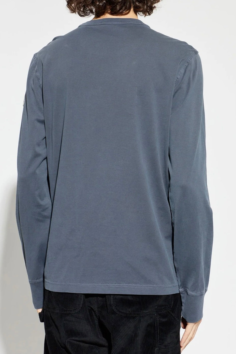 Moncler Logo Printed Long-Sleeve T-Shirt Pastel Blue