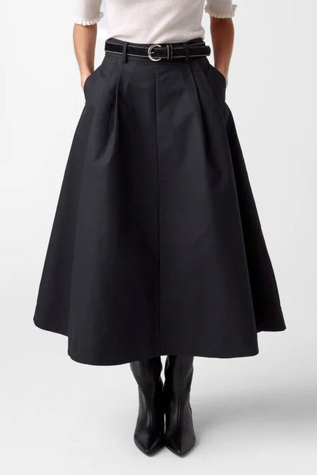 Anna Cotton Skirt Black