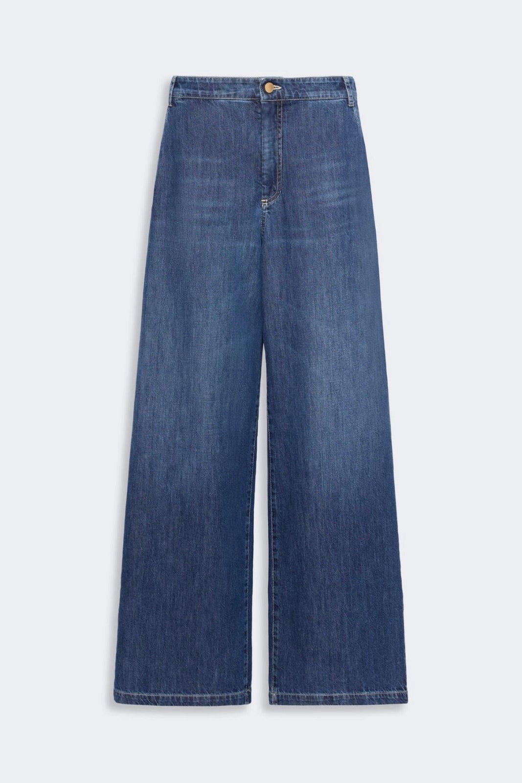 Straight Leg Denim Trousers China Blue