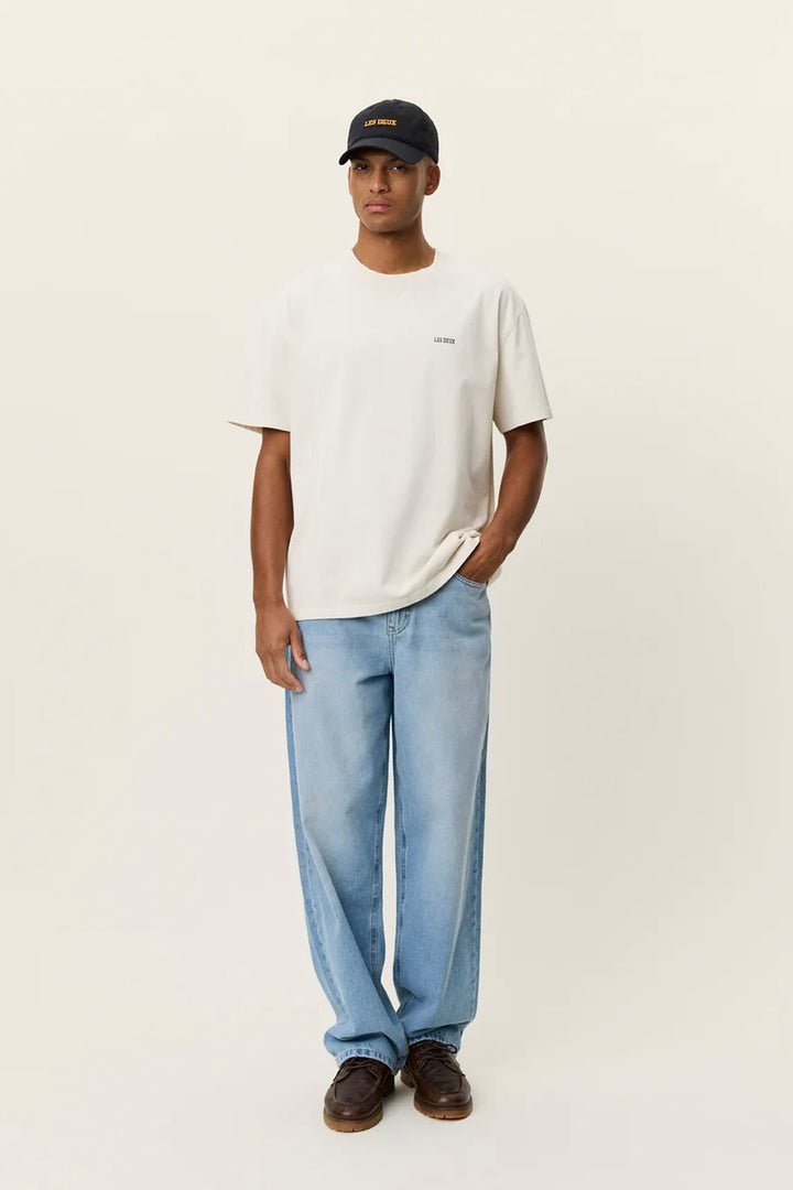 LES DEUX Cole Mini Blake T-Shirt Eggnog White - Dale