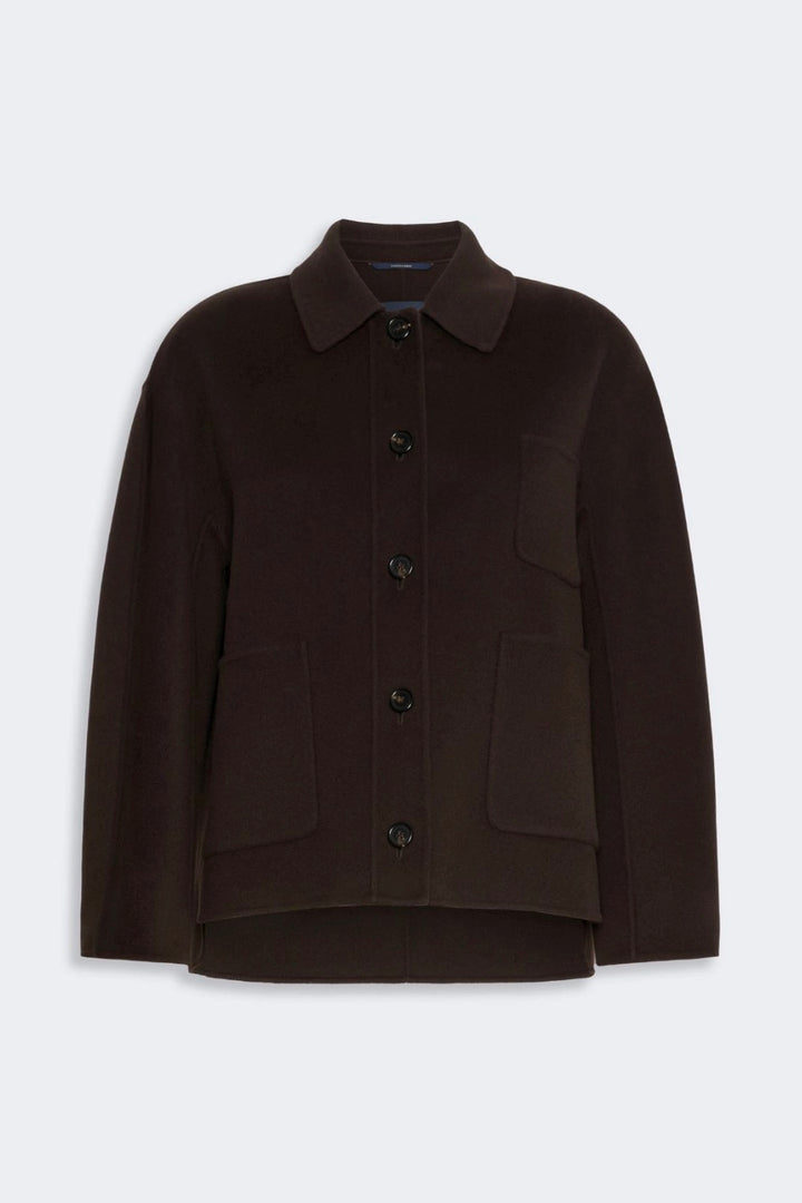 Wool Broadcloth Jacket Brown