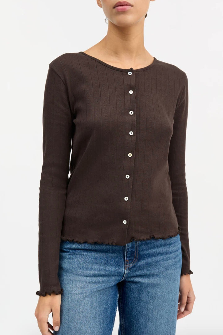 Edie Cardigan Dark Brown