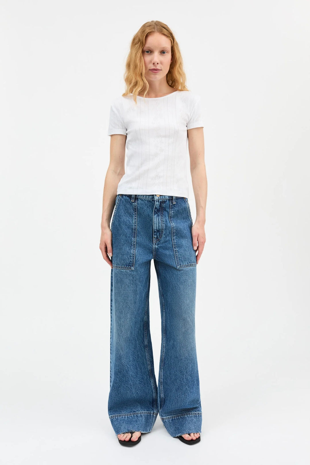 Anna Cap Sleeve Tee Optic White