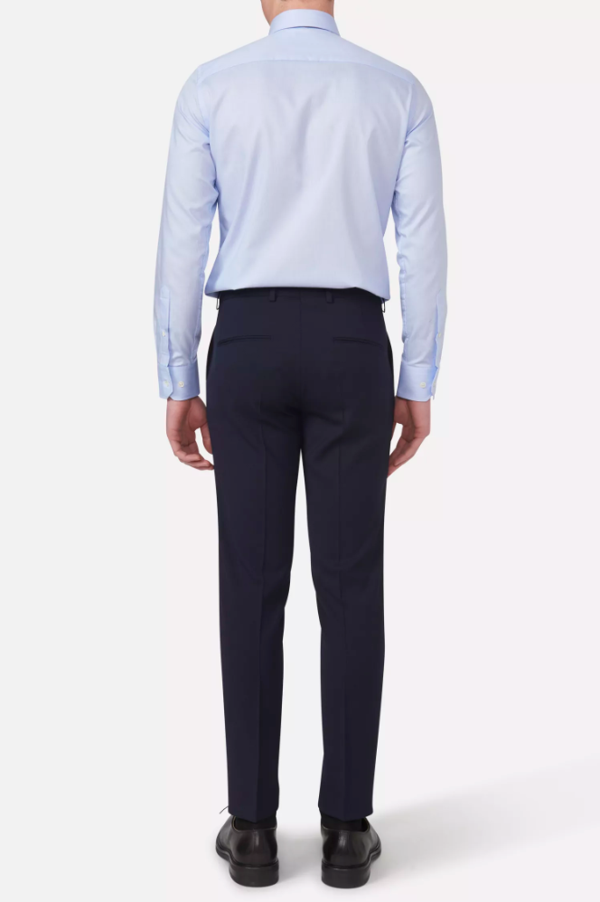 Denz Wool Trousers Dark Blue