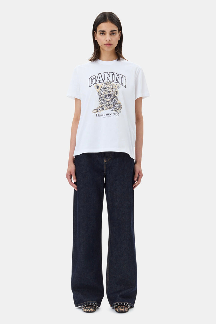 Basic Jersey Leopard Relaxed T-shirt