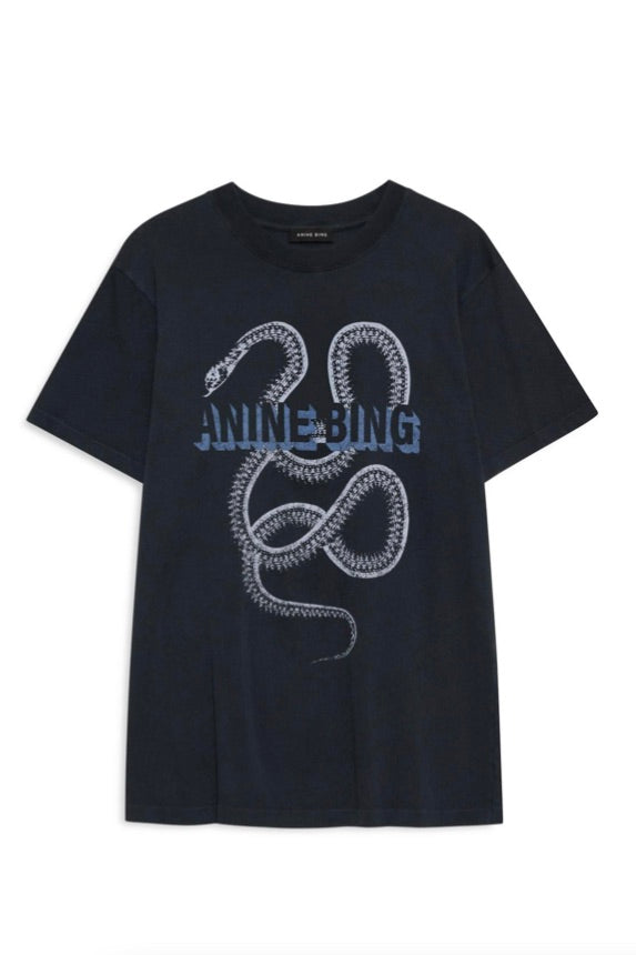 Lili Tee Snake Washed Black