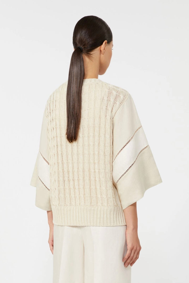 Loose-fit Linen Sweater Beige