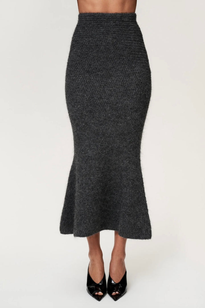 Cessole Midi Skirt Dark Grey