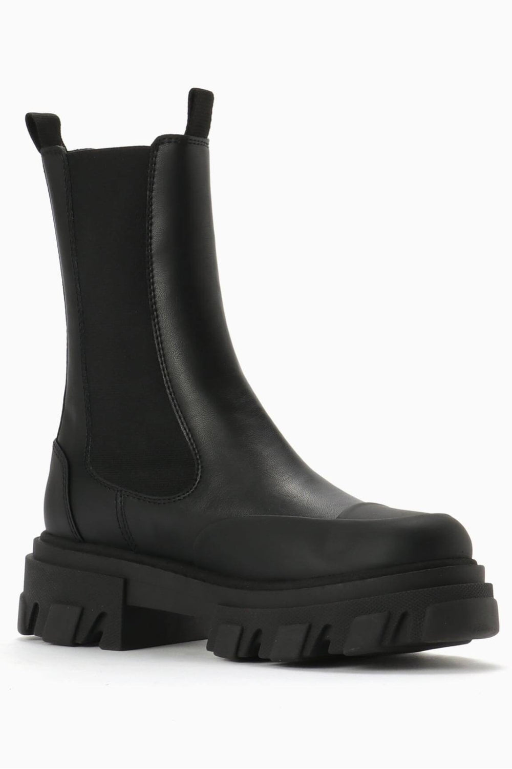 GANNI Cleated Mid Chelsea Boot Black - Dale