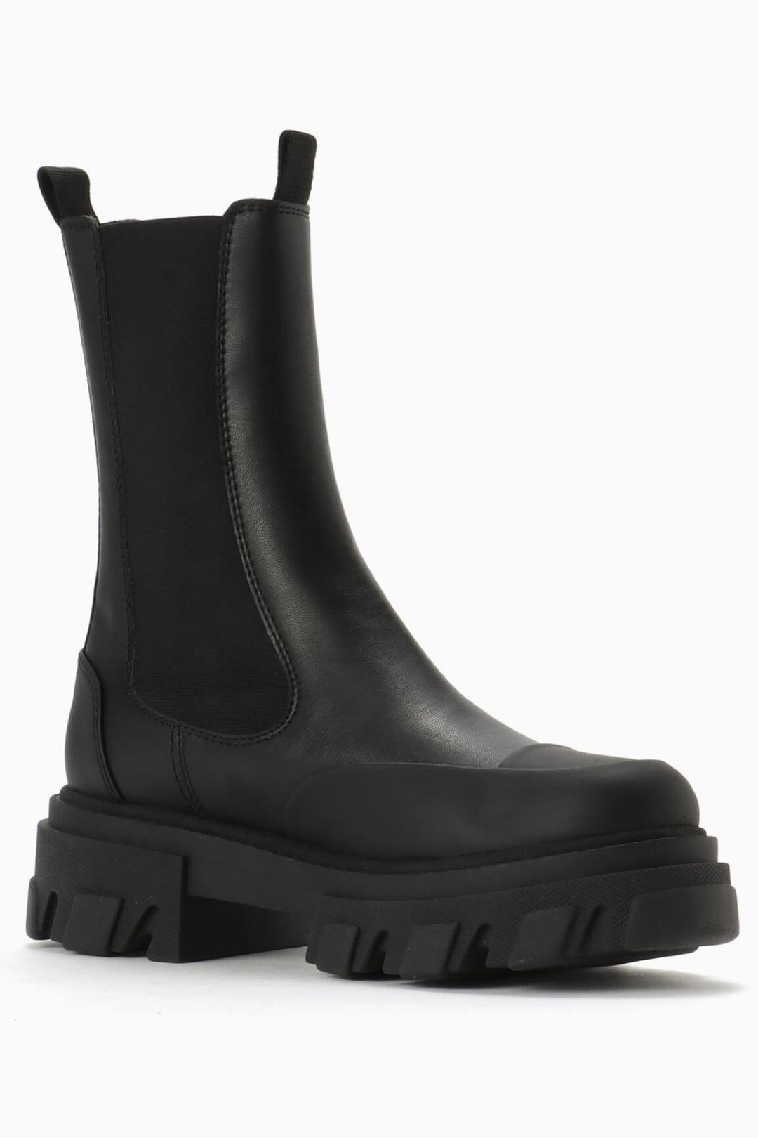 GANNI Cleated Mid Chelsea Boot Black - Dale