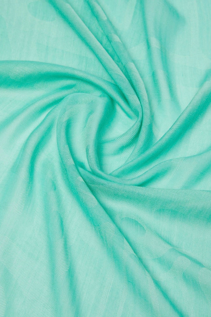 MAX MARA Cotton Cashmere Jacquard Shawl Pastel Green - Dale