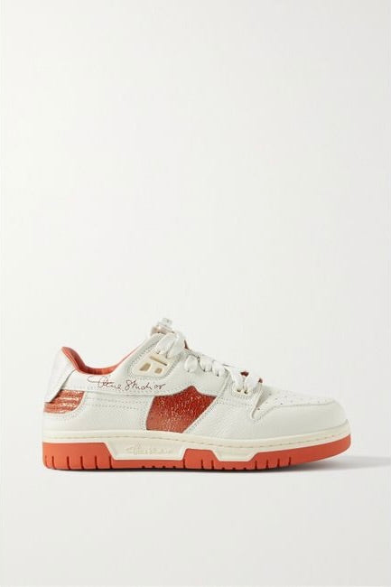 LOW TOP SNEAKERS white/orange