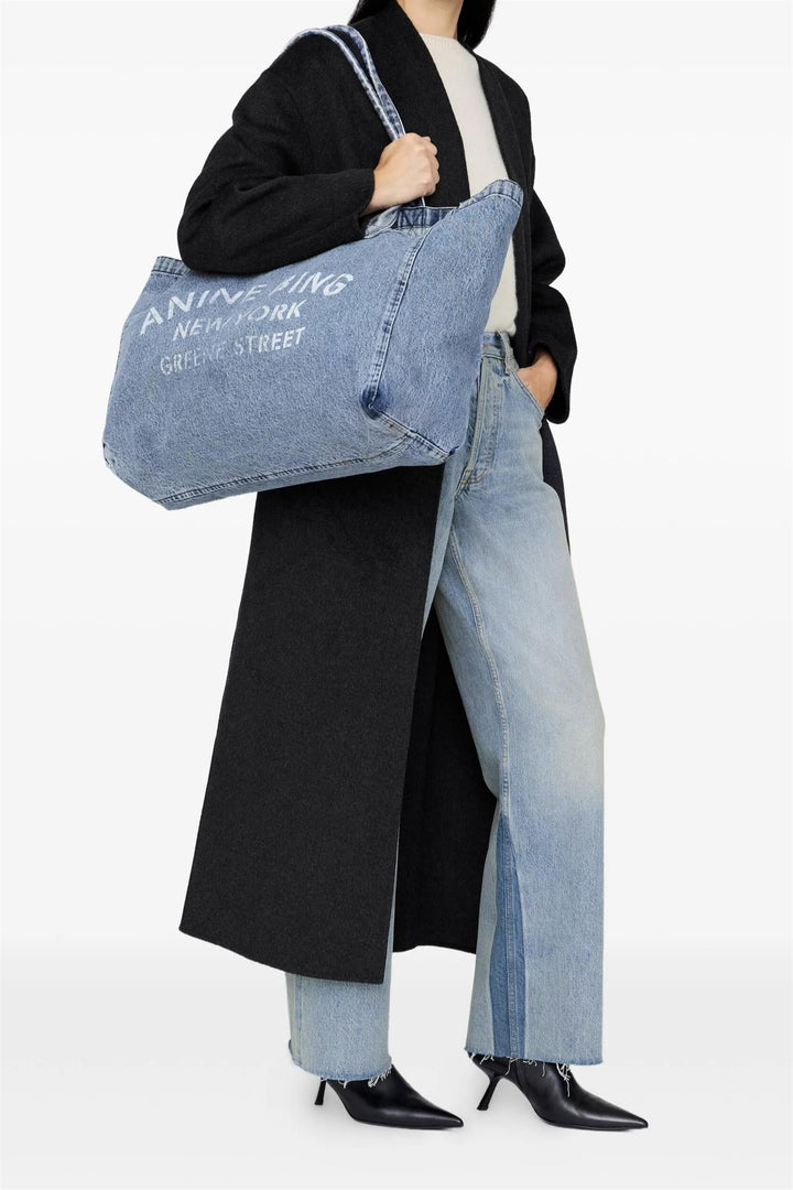 Leo Denim Tote Shadow Blue