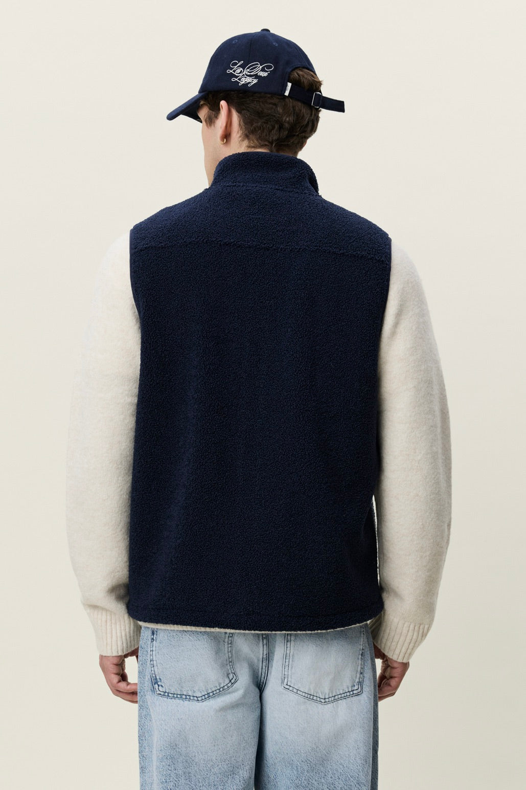 Patch Teddy Vest Dark Navy