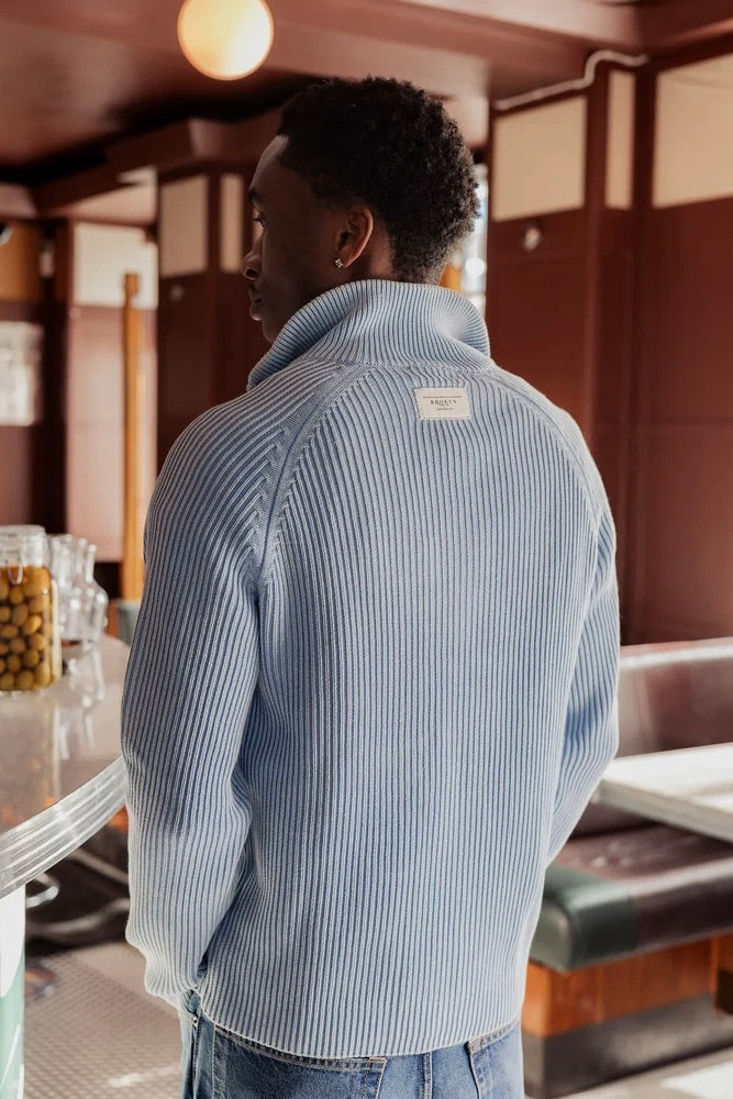 Knitted Cardigan Light Blue
