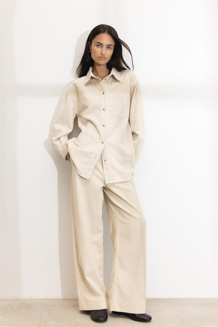 Jace Cord Trouser Greige