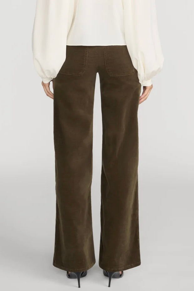 Le Slim Palazzo Modernist Pocket Corduroy Rich Military