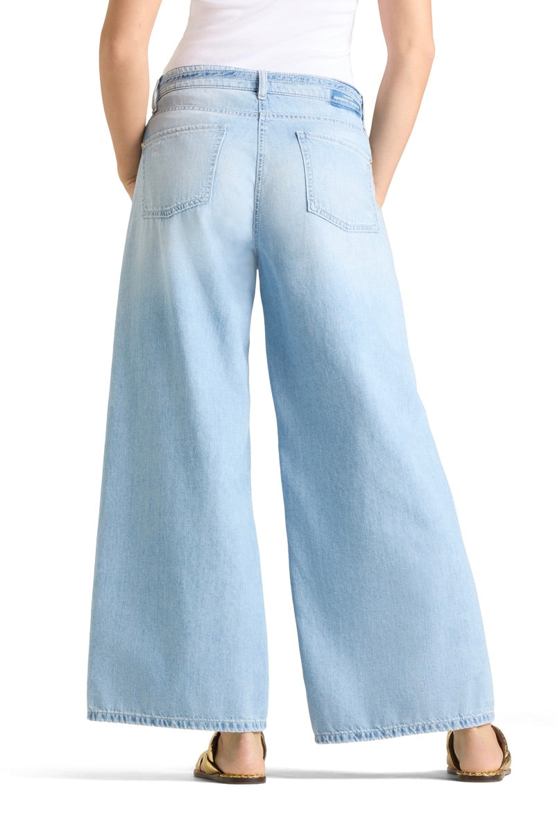 Palazzo Cropped Blue Mirage