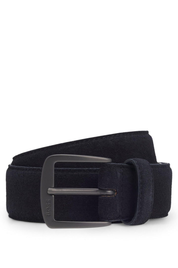 Syhr-Sd-St_Sz35 Suede Belt Dark Blue