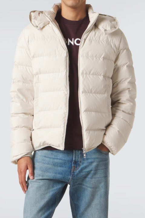 Montbrocq Hooded Short Down Jacket Beige