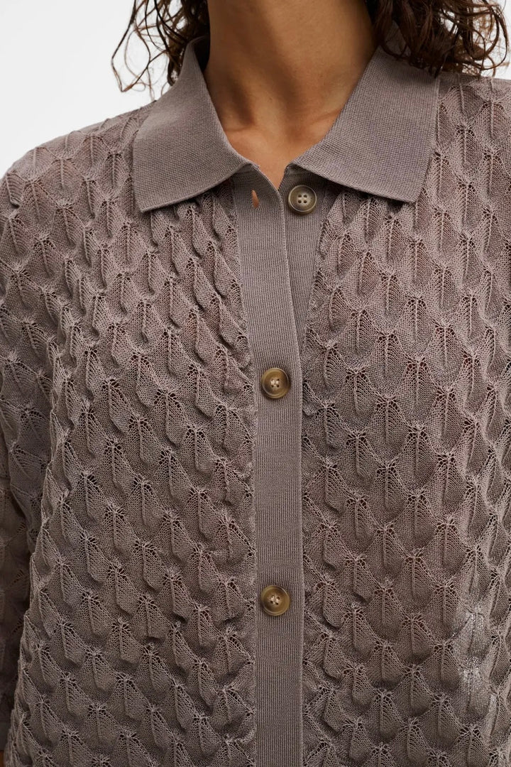MALINA Moa Knitted Shirt Taupe - Dale