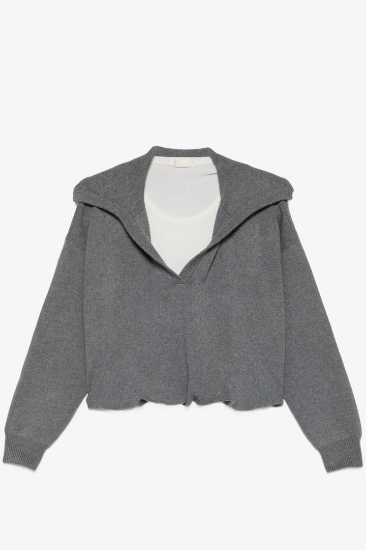 Maglia Grigio Long Sleeve Sweater