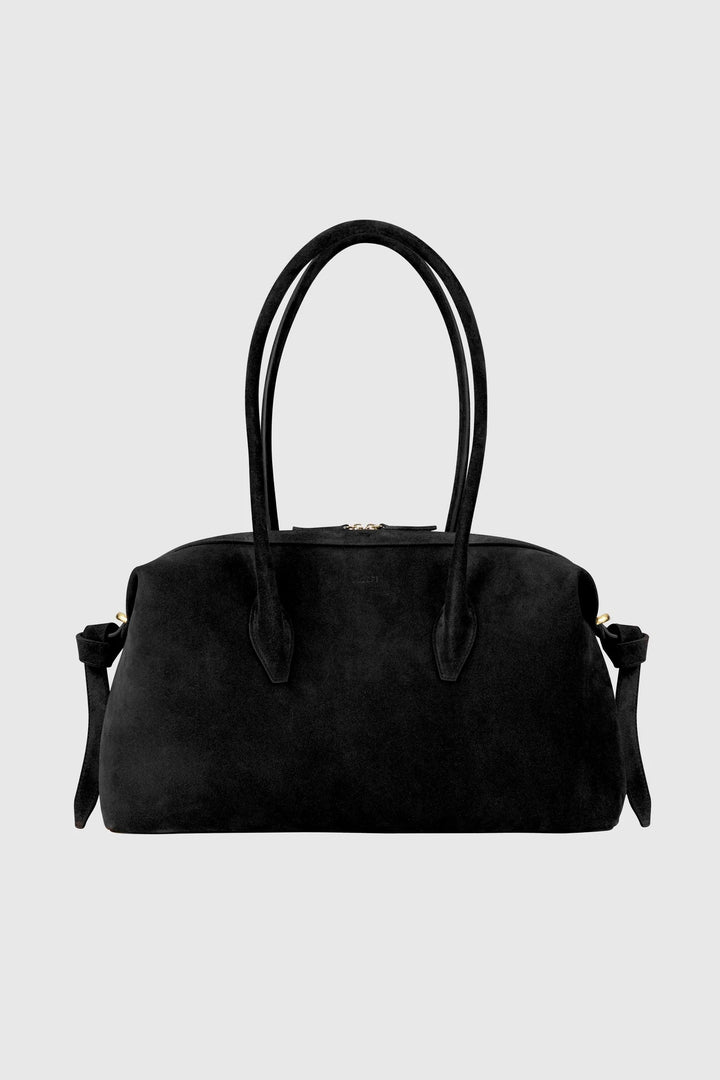Brioche Duffle Black Suede