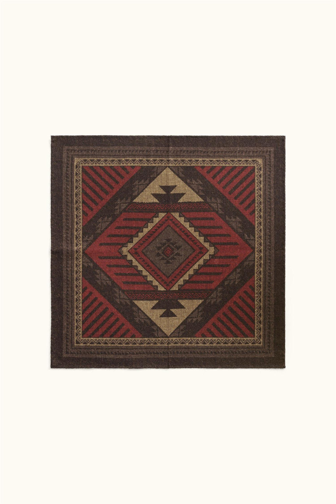 Wool Handkerchief Orange Leaf