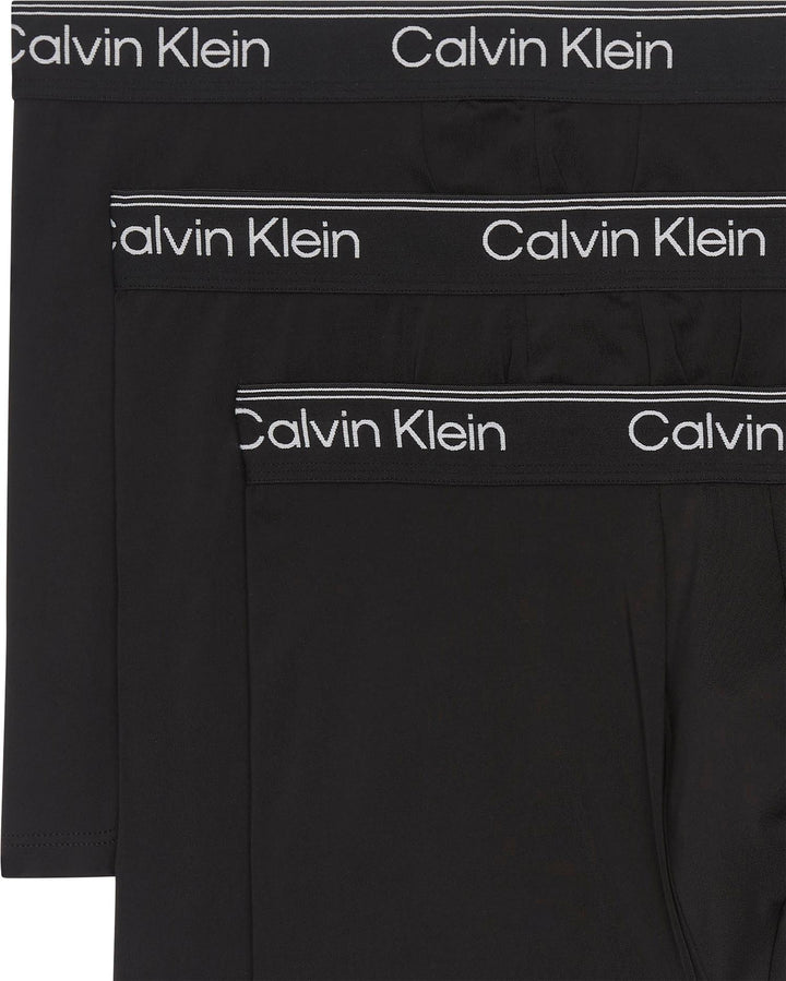 MICROFIBER BOXER BRIEF 3PK BLACK W. WHITE LOGO