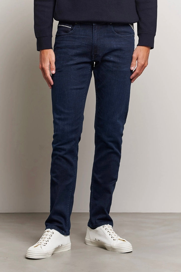 Grover Power Stretch Straight Fit Jeans Dark Blue