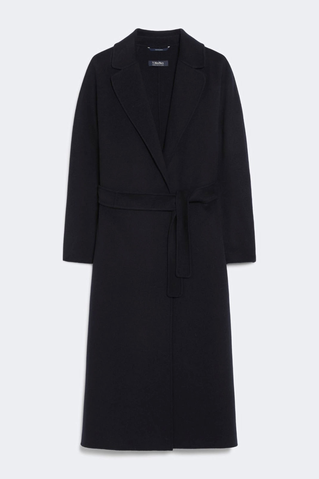 Wool Broadcloth Midi Coat Midnight Blue