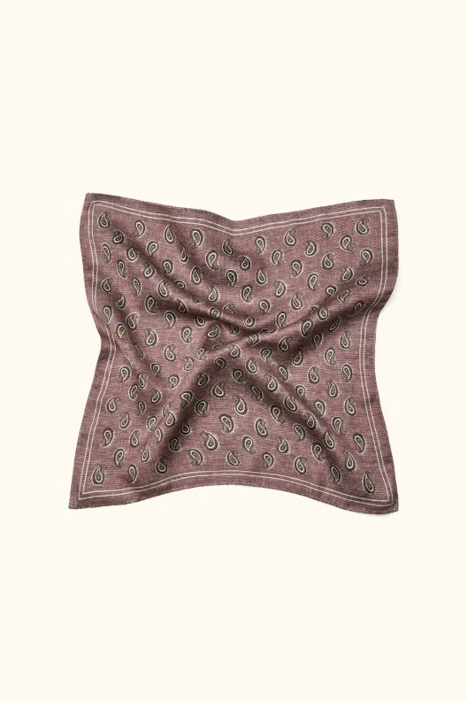 OSCAR JACOBSON Silk Handkerchief Port Red - Dale