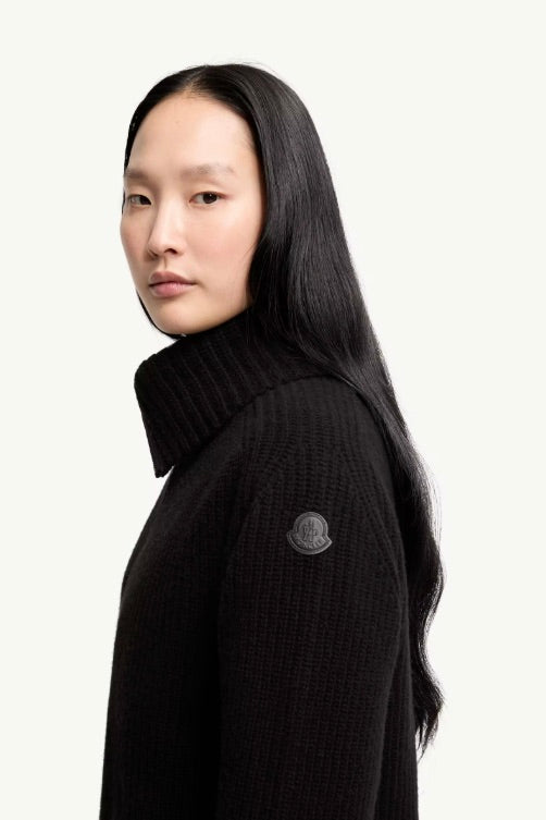 Wool & Cashmere Zip-Up Jumper Black