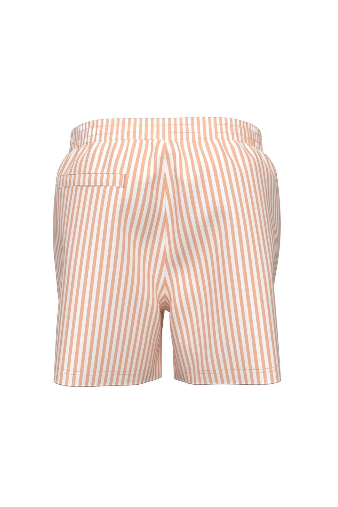 Medium Drawstring Waistband Swim Shorts Peach Bliss Penny Stripe