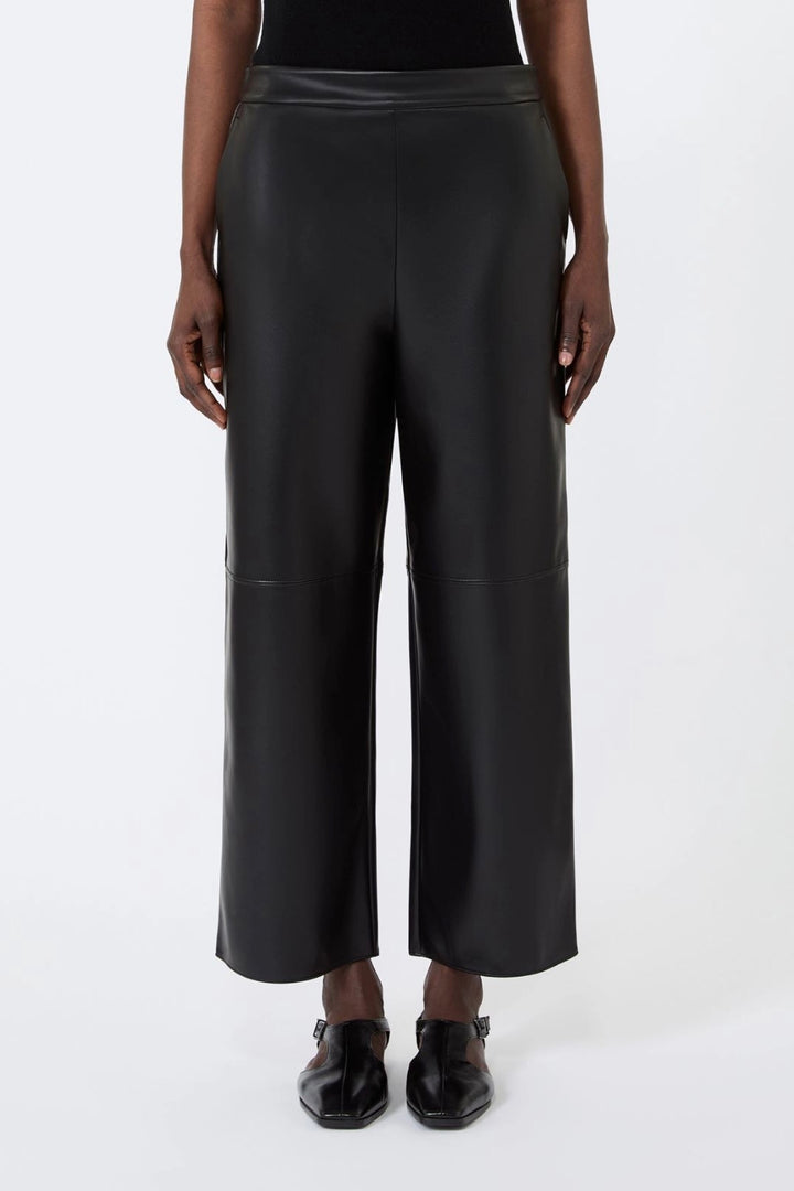 Coated Jersey Trousers Black