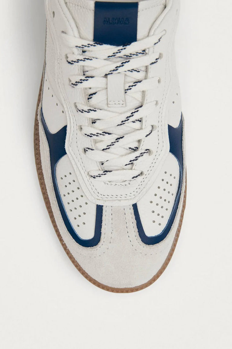 Tb.490 Rife Grain White Navy Leather Sneakers