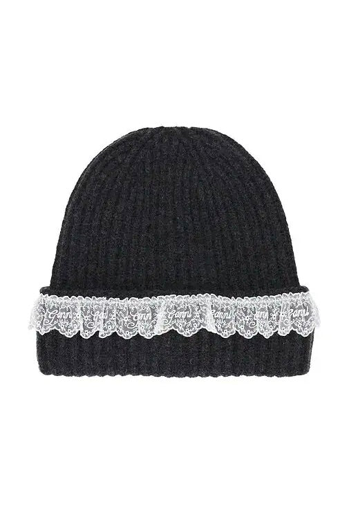 Compact Wool Lace Beanie Phantom