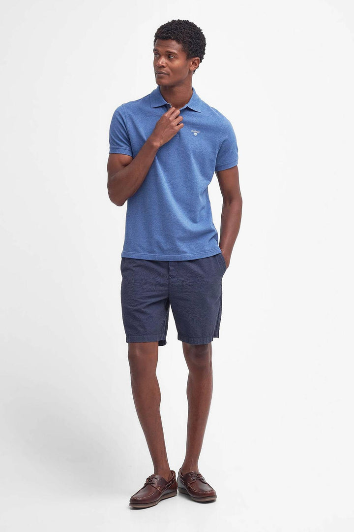 BARBOUR Tartan Pique Polo Dark Chambray - Dale