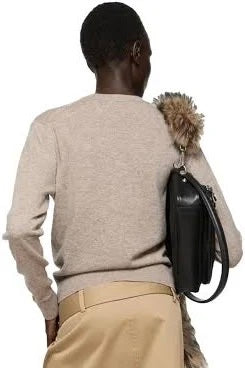 Crew Neck Jumper Yak-Wool Greige Melange