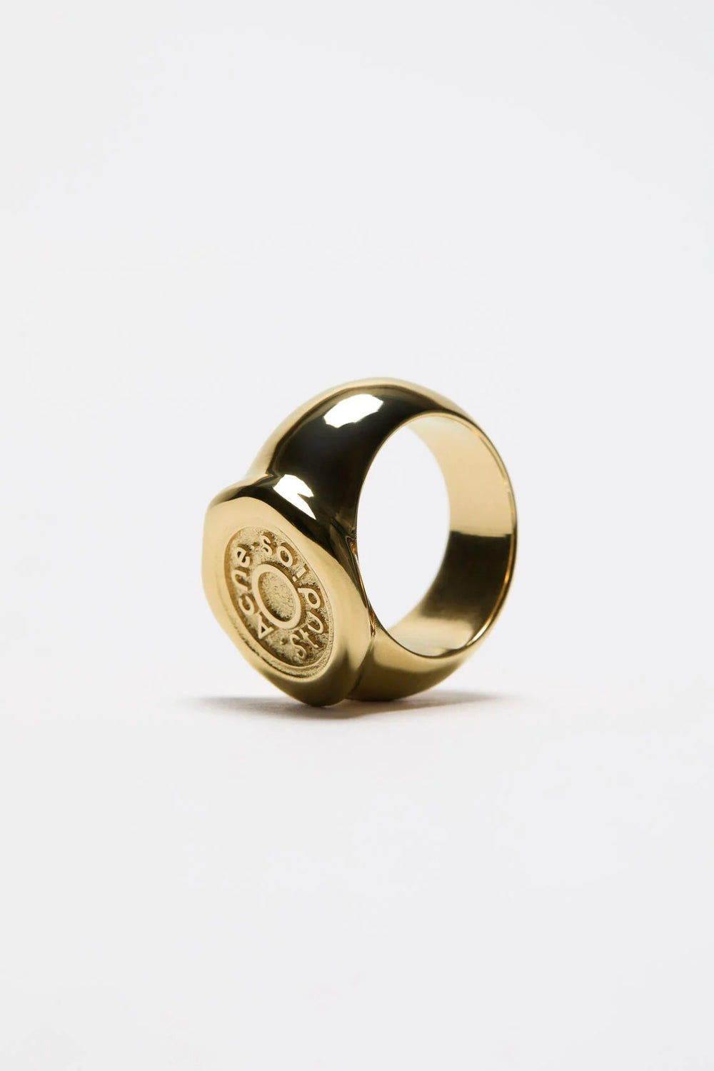 ACNE STUDIOS Stamp Ring Gold - Dale