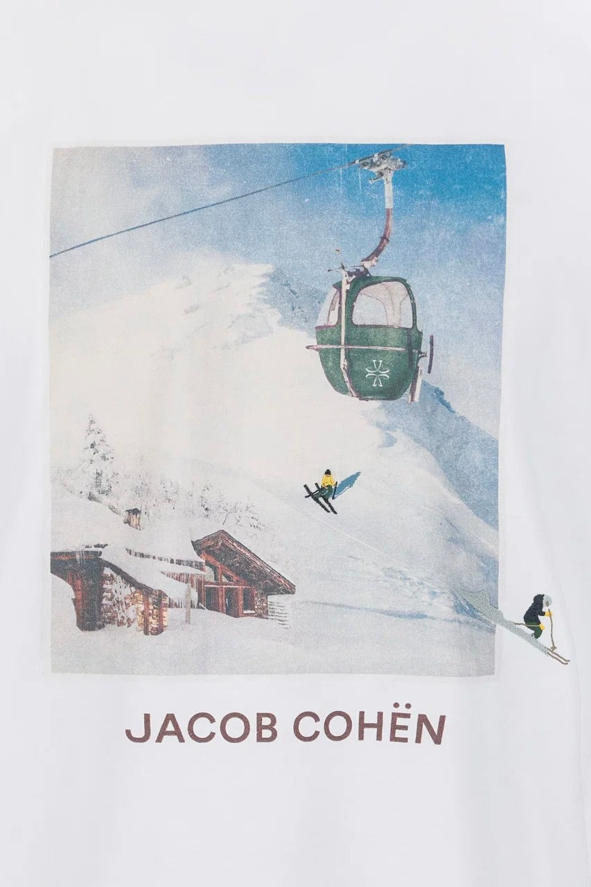 T-Shirt Collo Costina Optical White