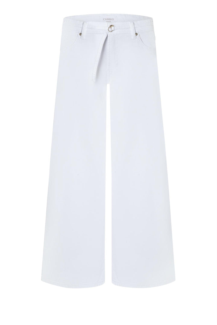 Palazzo Cropped Fresh White