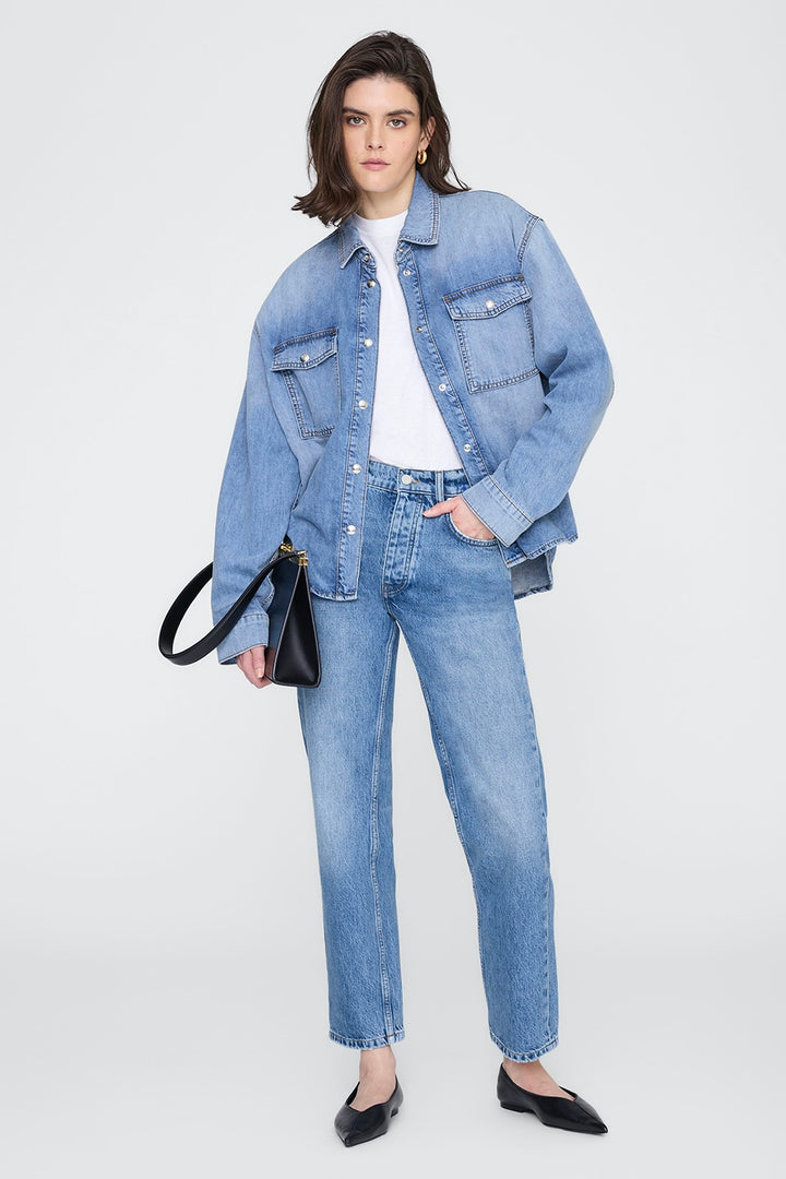 ANINE BING Paxton Shirt Tidal Blue - Dale