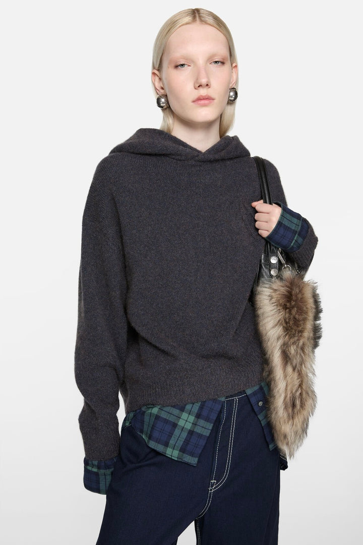 Layered Wool Hoodie