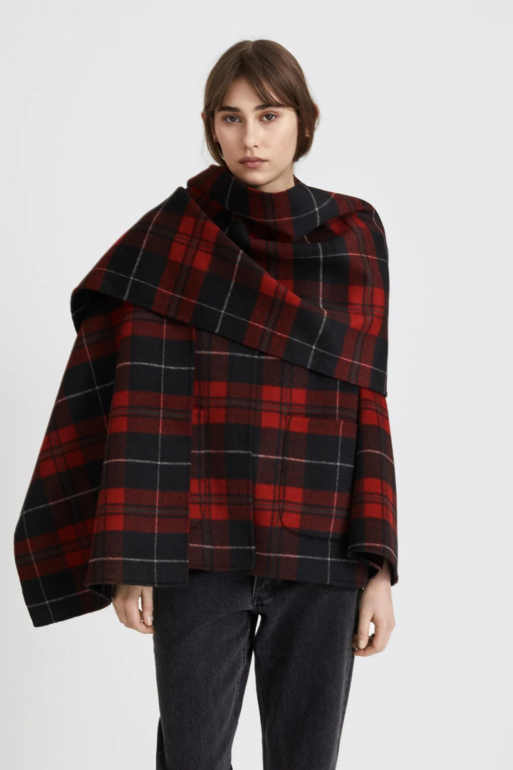 Tecla Scarf Red Check